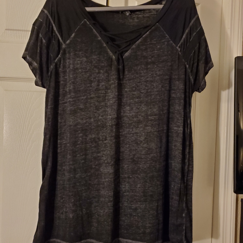 Torrid Lace Up Sheer Top